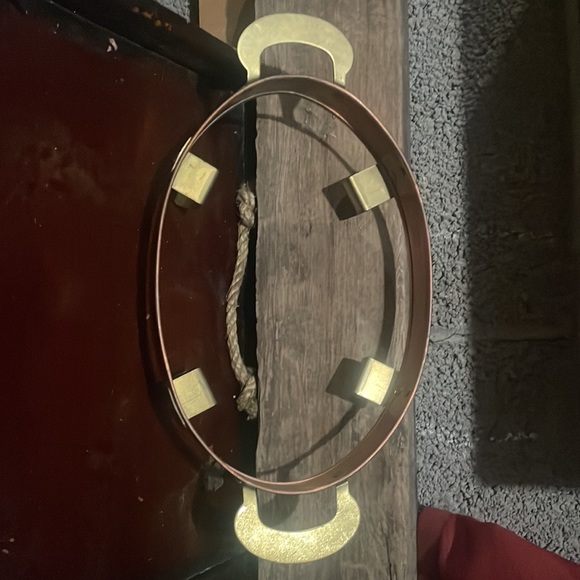 Urli with a Firestone platter pottery made of bras and copper handcrafted - Picture 4 of 6